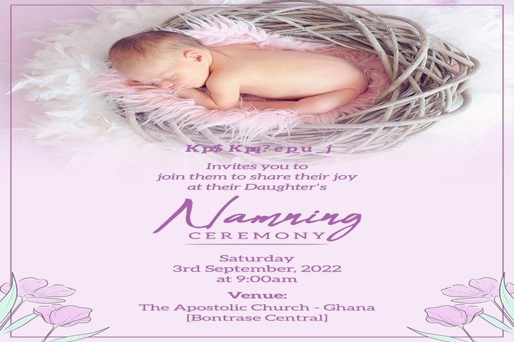 Invitation Card For Name Ceremony