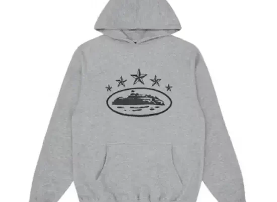 Corteiz 5 Starz Alcatraz Hoodie Grey