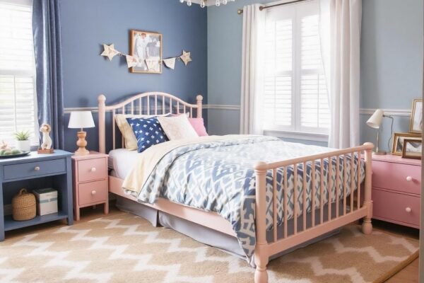 Decorating Queen Size Bed in a Kid’s Room