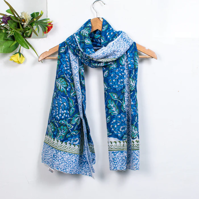 Cotton Block Printed Scarves